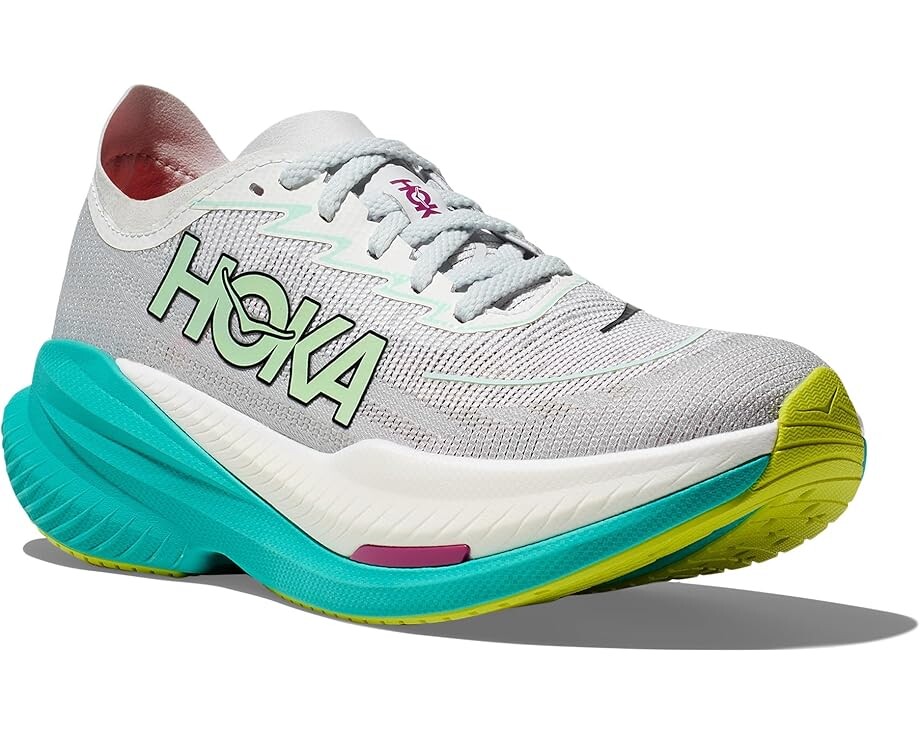 

Кроссовки Hoka Mach X 2, цвет Frost/Electric Aqua