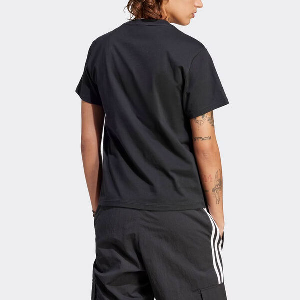 Футболка (WMNS) adidas originals Zebra Animal Print Infill T-Shirt 'Black', черный — фото 3