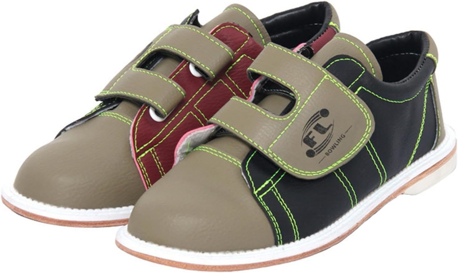 

VEACAM Унисекс кроссовки для боулинга, нескользящие модные ботинки для боулинга, спортивная обувь для атлетов, коричневый