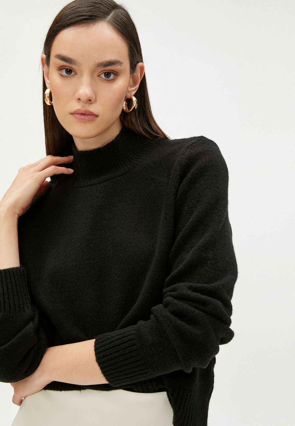 

Джемпер HIGH NECK LONG SLEEVE Koton, черный