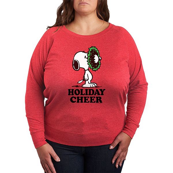 

Футболка с длинным рукавом French terry Peanuts Snoopy Holiday Cheer plus size Licensed Character, Heather Red, Красный, Футболка с длинным рукавом French terry Peanuts Snoopy Holiday Cheer plus size Licensed Character, Heather Red