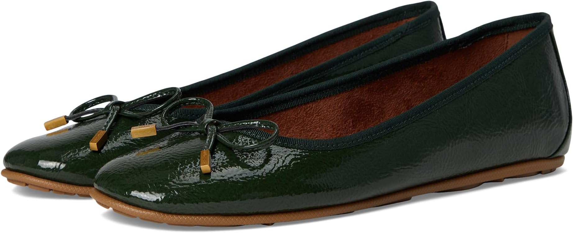 Балетки Aerosoles Pia, FIR GREEN PATENT CRINKLED FAUX LEATHER