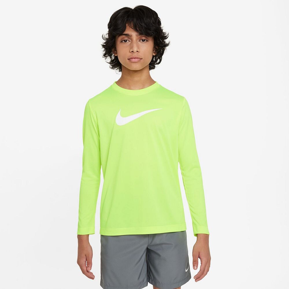 

Детская футболка Nike Dri-FIT с длинными рукавами, цвет Volt