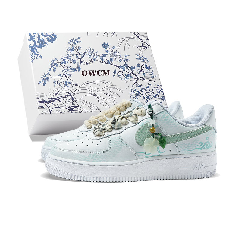 

Nike Кроссовки Air Force 1 для скейтбординга с низким верхом, износостойкие, мужские, зеленые