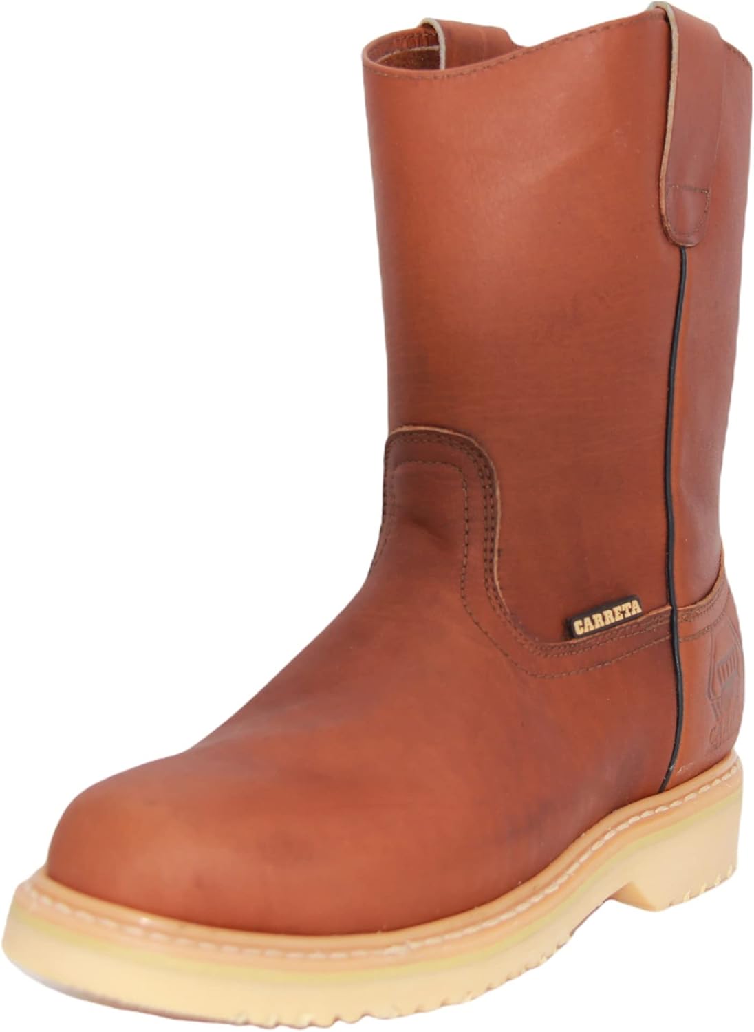 

Мужские кожаные ботинки с мягким носком, 9 на липучке, коричневые Generic