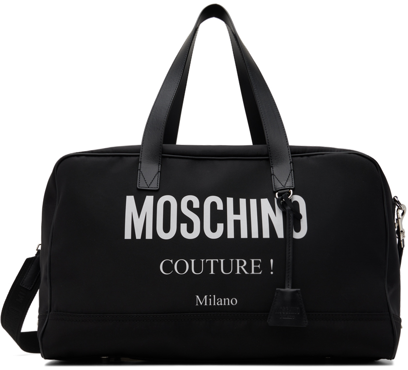 

Черная нейлоновая дорожная сумка «Couture» Moschino