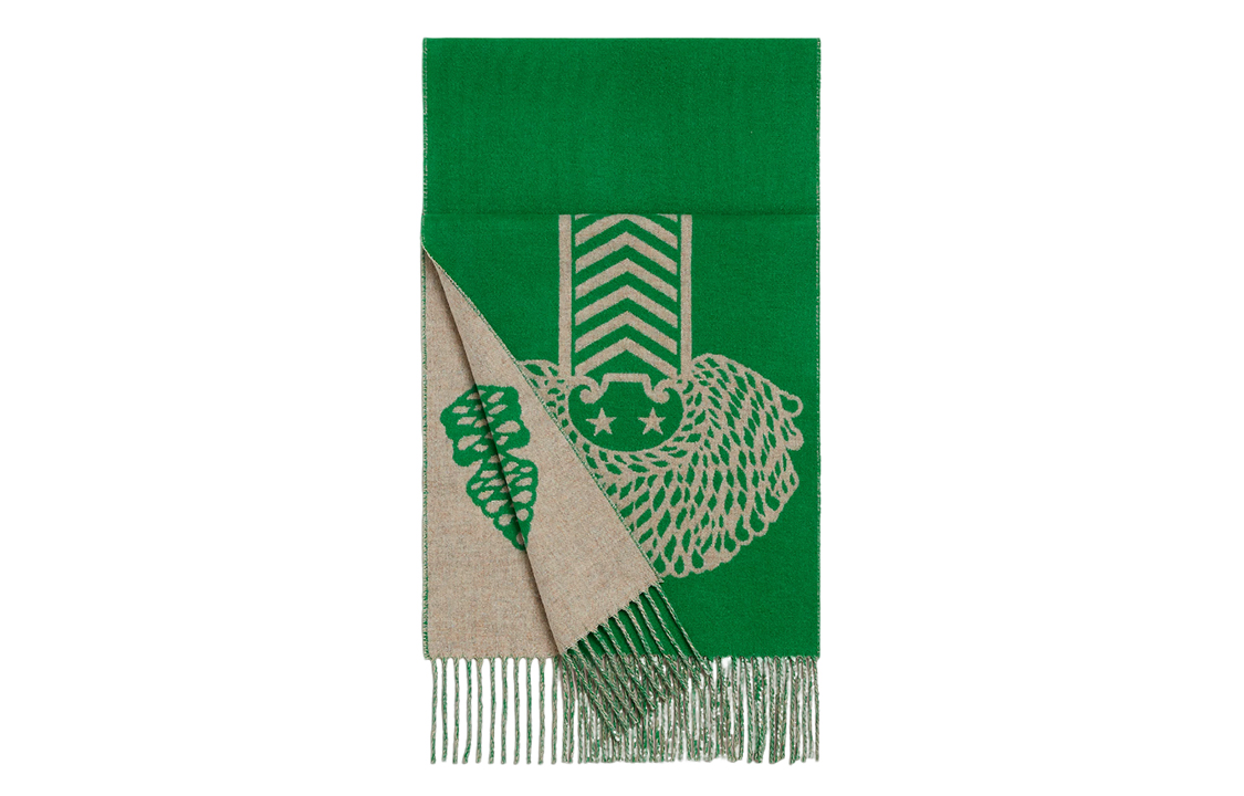 

HERMES Женский зелёный шарф, Green