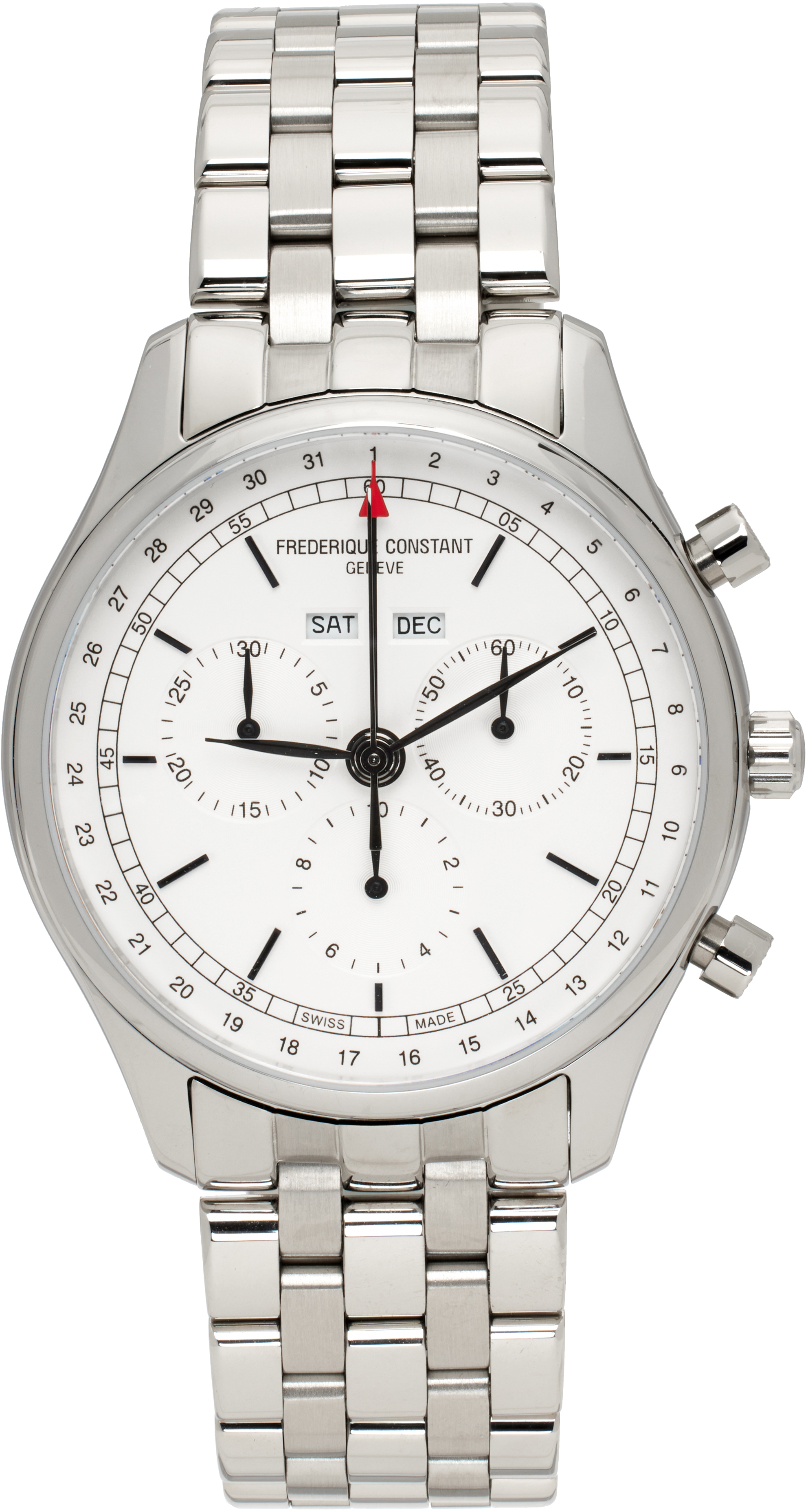

Классические кварцевые часы с хронографом и тройным календарем Frederique Constant