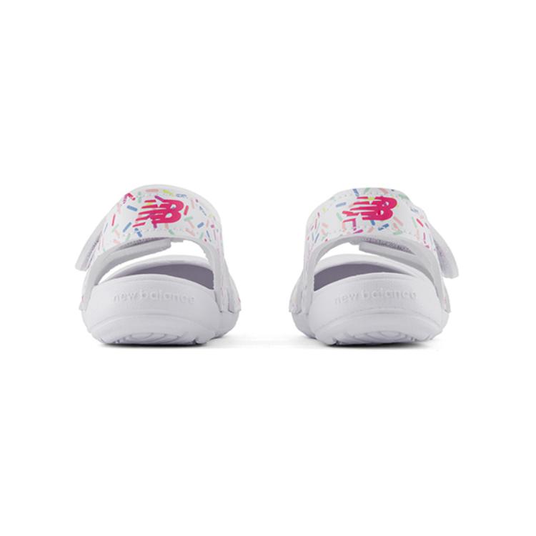 Низкие детские кроссовки New Balance бело-розовые — фото 4