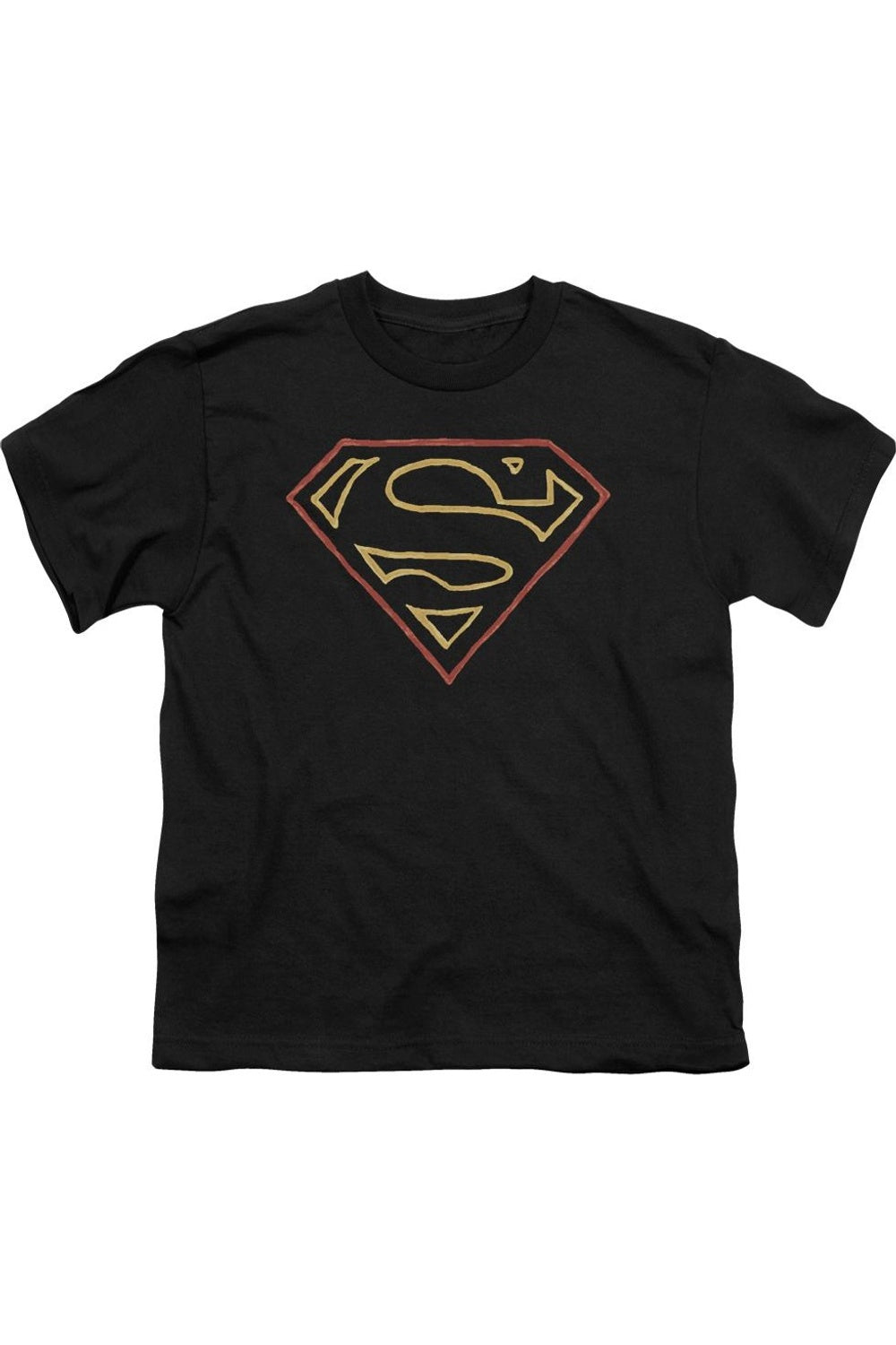 

Футболка с цветным щитом Superman для детей Gildan, черный