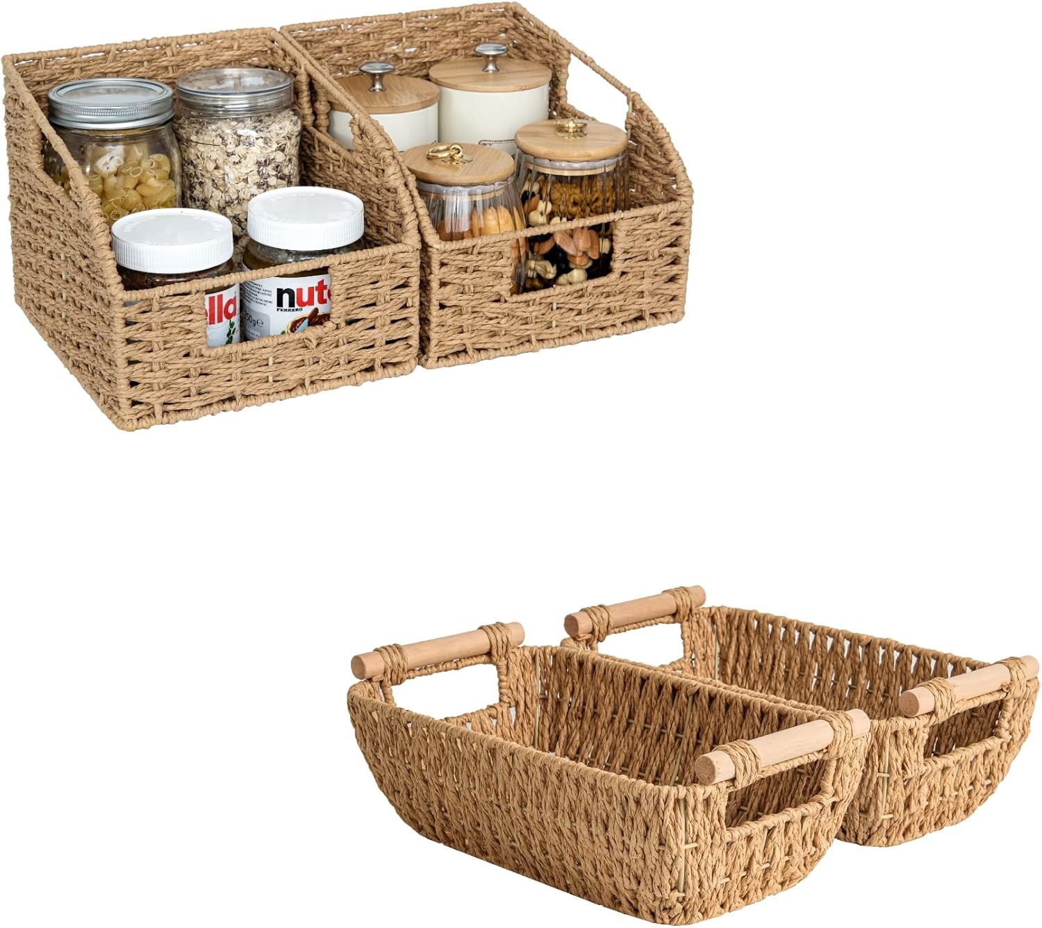 

Хранение Круглые корзины для хранения из бумажной веревки для работ StorageWorks