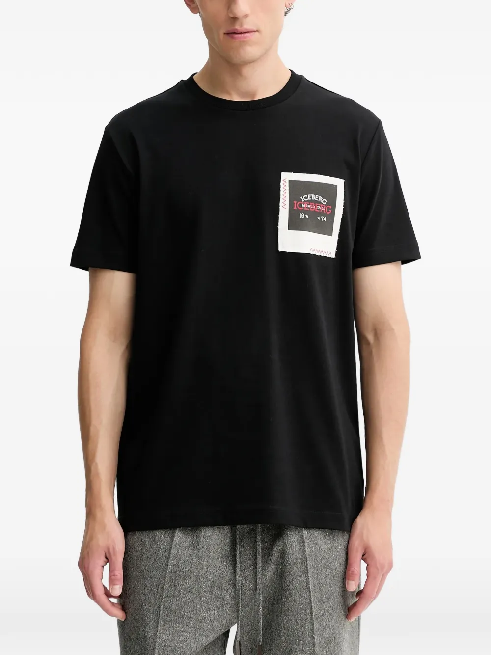

Футболка с принтом деталей Iceberg, черный