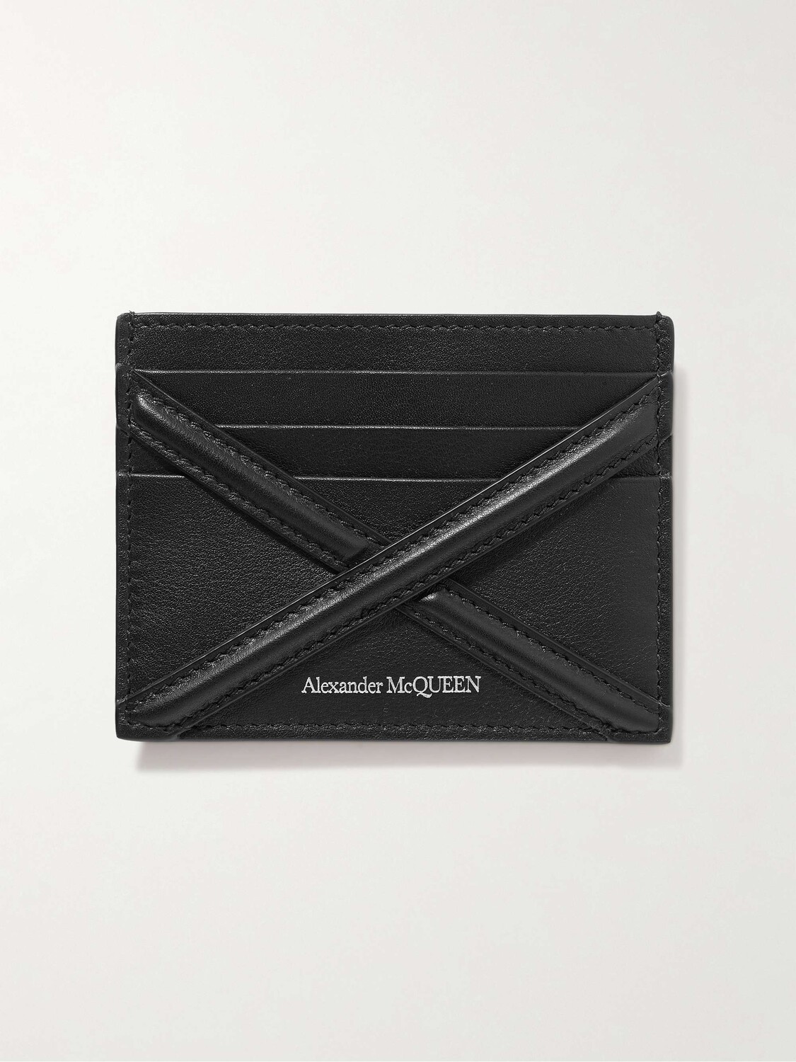 

Кожаный картхолдер с логотипом ALEXANDER MCQUEEN, черный