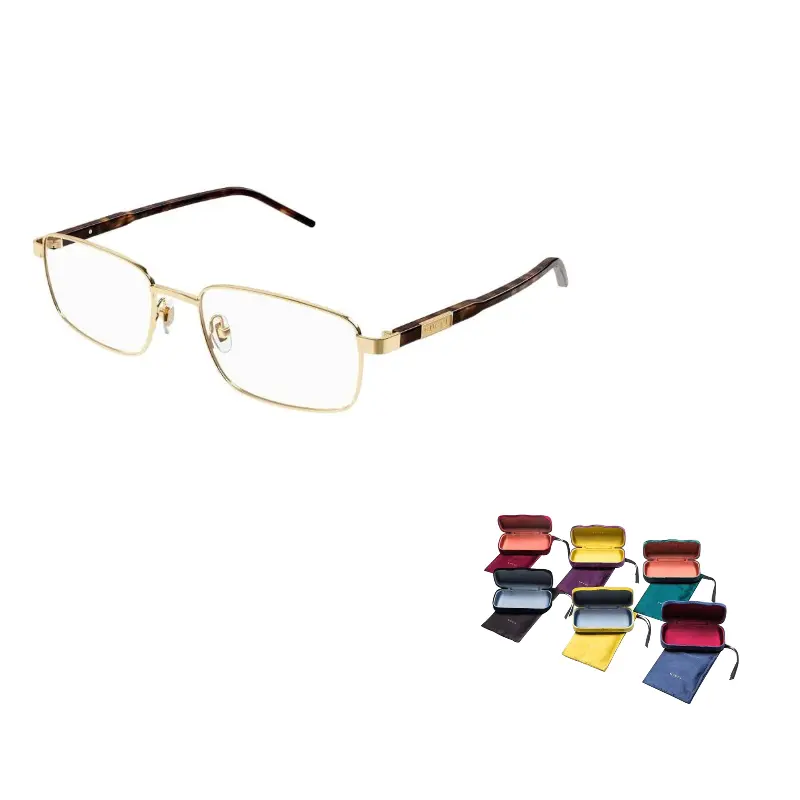 

GUCCI Прямоугольные очки Rectangular Frame, Gold