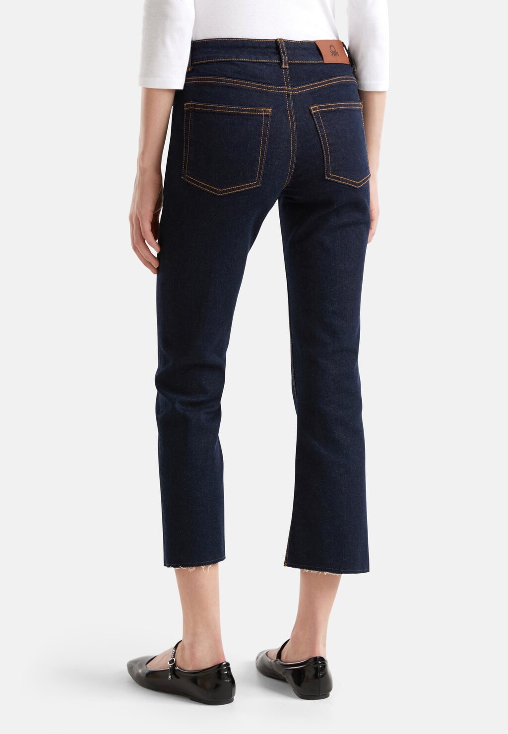 

Расклешенные джинсы CROPPED United Colors of Benetton, синий