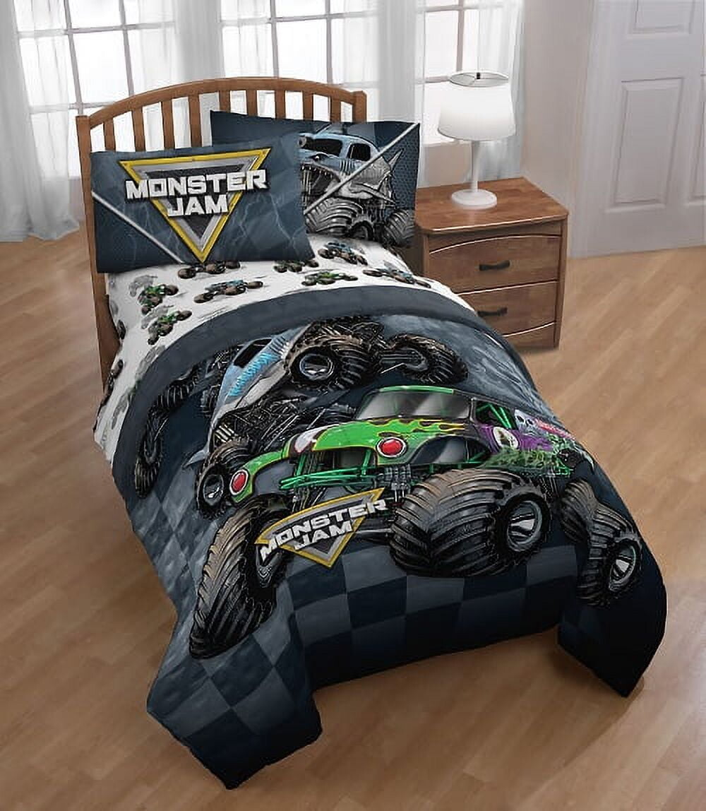 

Комплект постельного белья Monster Jam Slash Twin Kids, черный