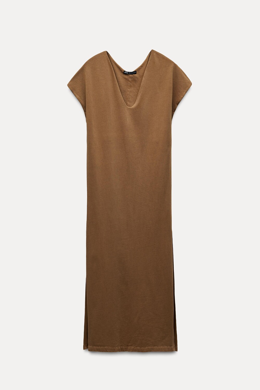 

Платье Zara Washed Midi, коричневый