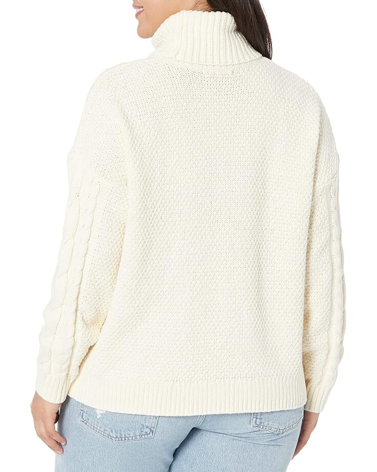 

Свитер Madewell Plus Capri Cotton Cable Turtleneck, цвет Antique Cream