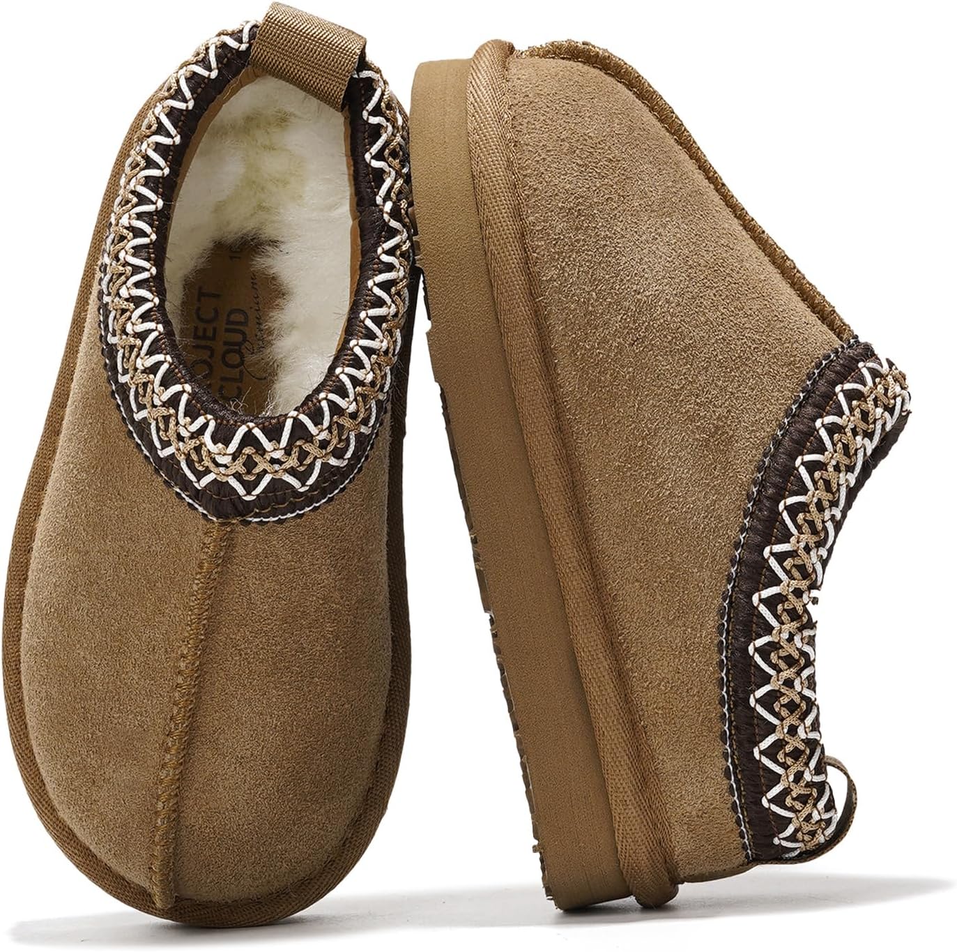 

Детские тапочки Project Cloud из 100 натуральной кожи и австралийской овчины- мягкие, с эффектом памяти, нескользящие, пушистые. Обувь для девочек и мальчиков, детская обувь унисекс, Chestnut