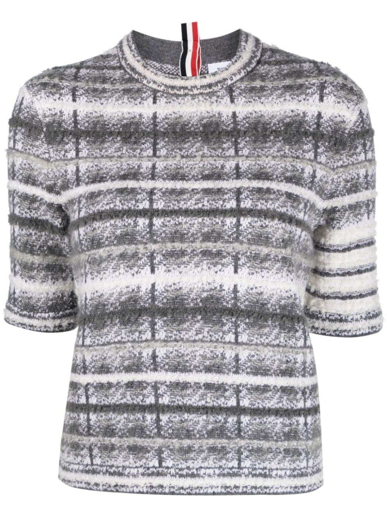 

Футболка в клетку тартан Thom Browne, серый