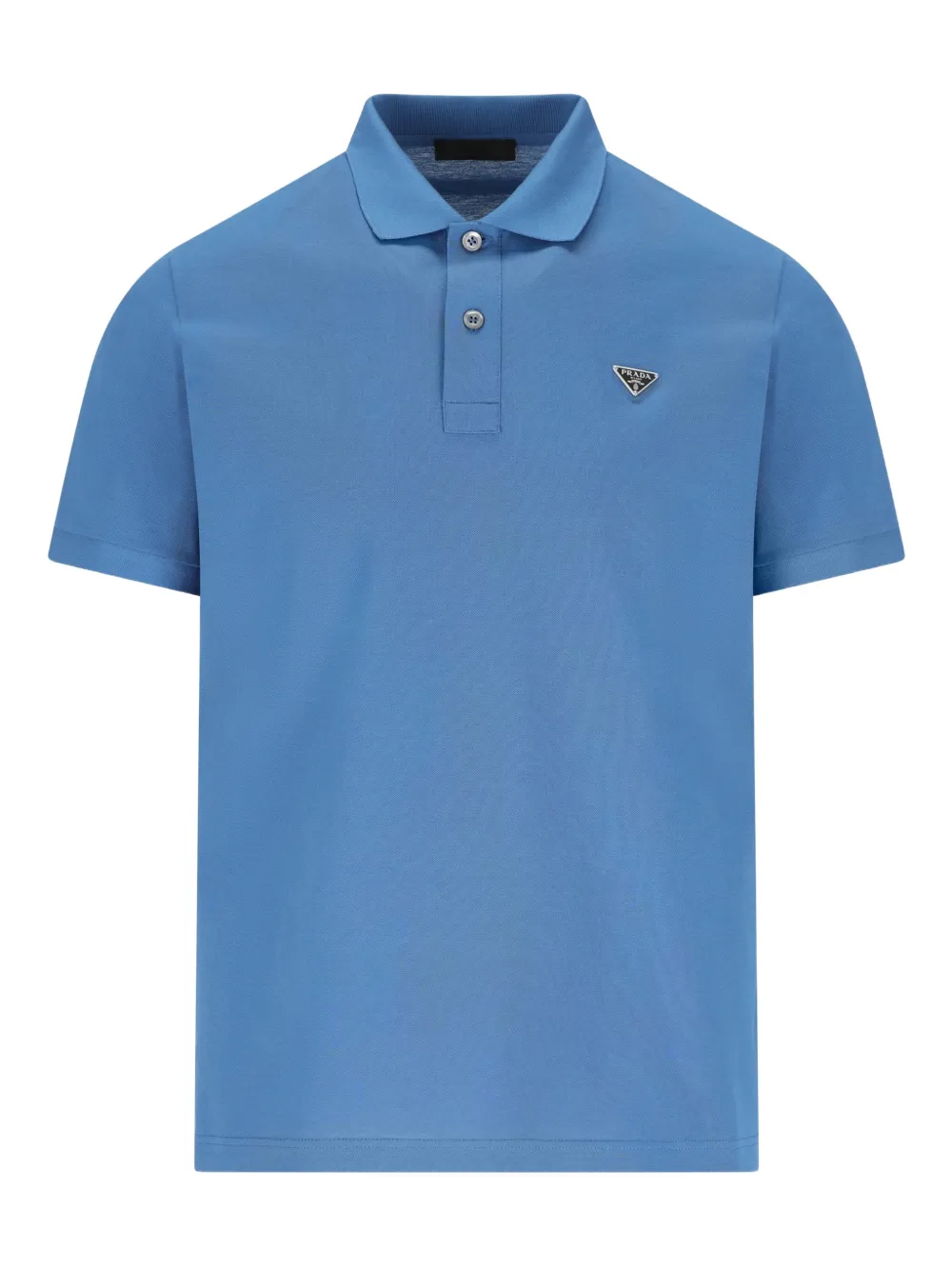

Поло с треугольным логотипом Prada, синий
