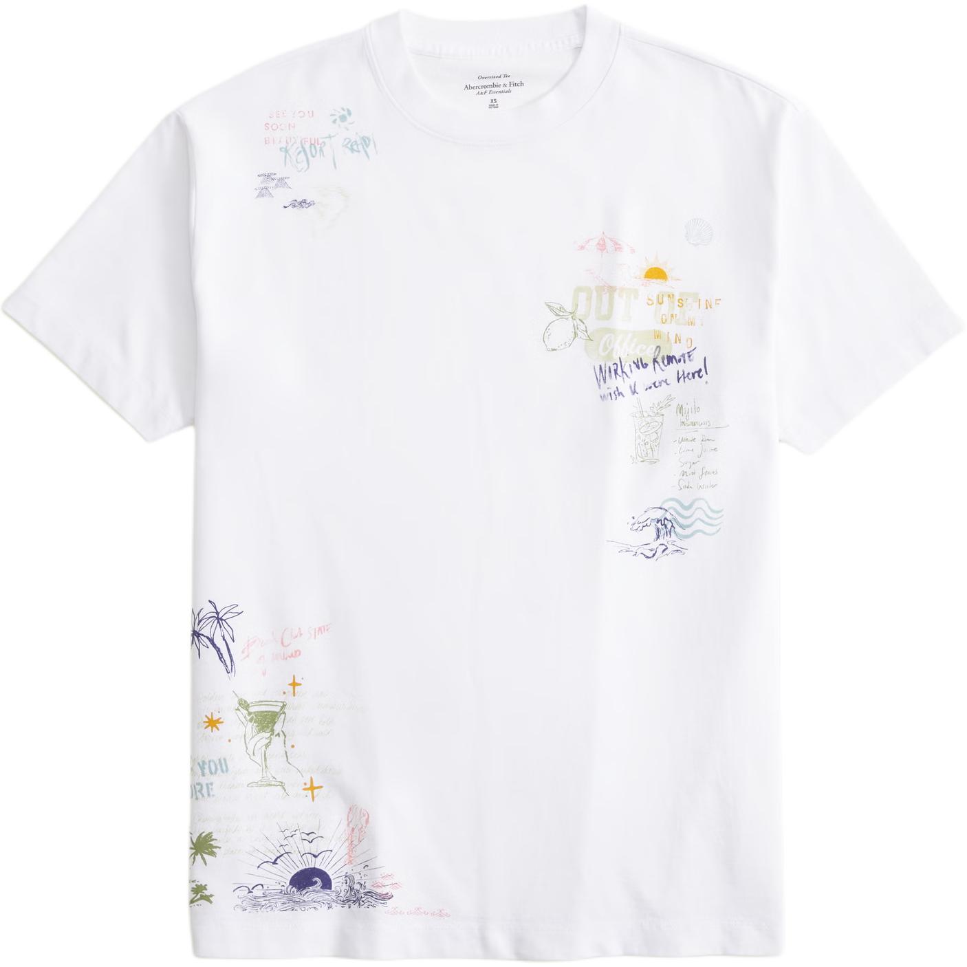 

Футболка женская Abercrombie＆Fitch, белый