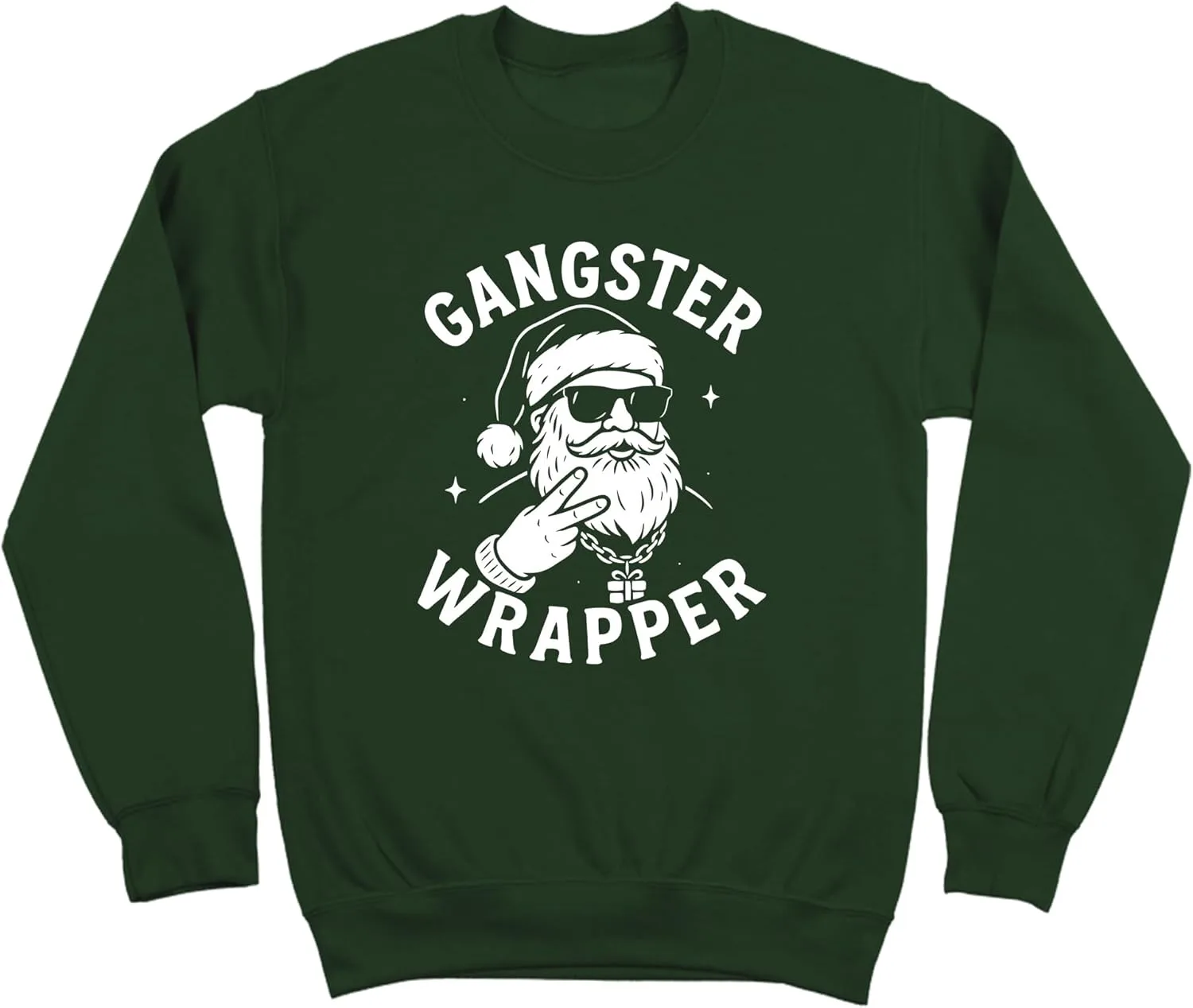 

Donkey Tees GANGSTER WRAPPER — смешная рождественская толстовка с санта-рэпером