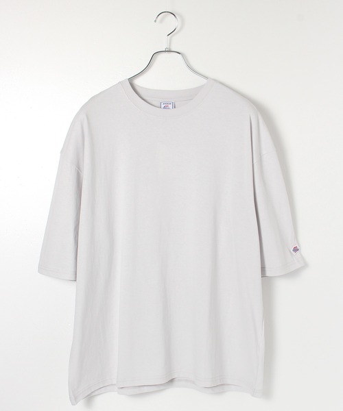 

Футболка хлопковая с круглым вырезом и нашивкой на рукаве JEMORGAN, светло-серый