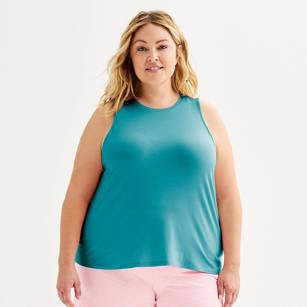 

Хлопковая майка для сна из модала Sonoma Goods For Life больших размеров, цвет Date Night Teal