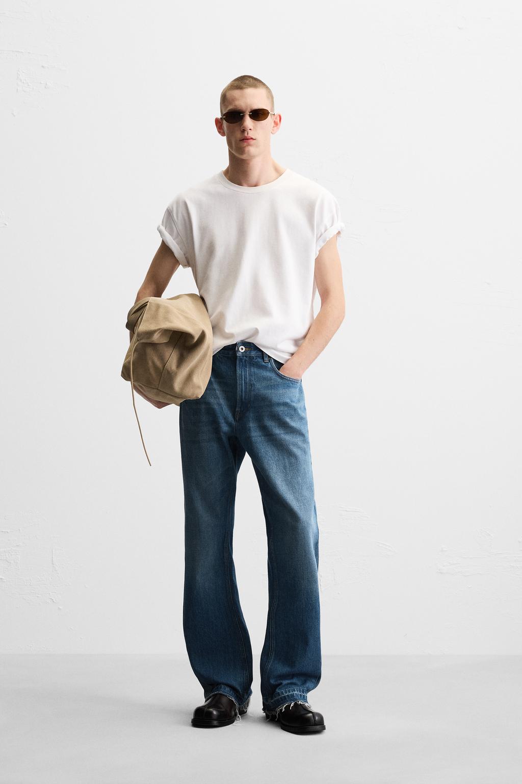

Джинсы расклешенного кроя ZARA, средне-синий