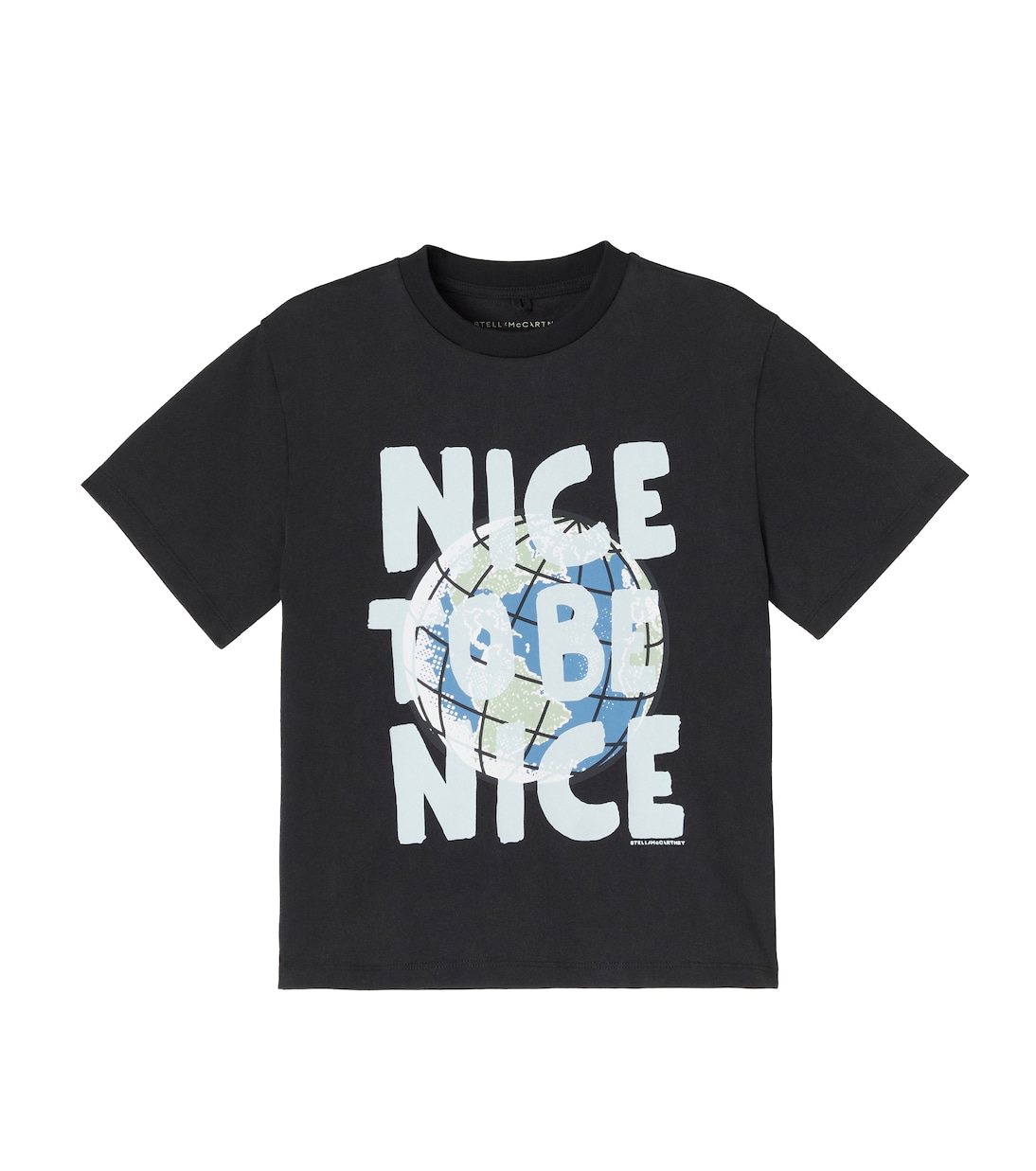 

Футболка из хлопкового джерси с принтом Stella McCartney Kids, Nero Lavato