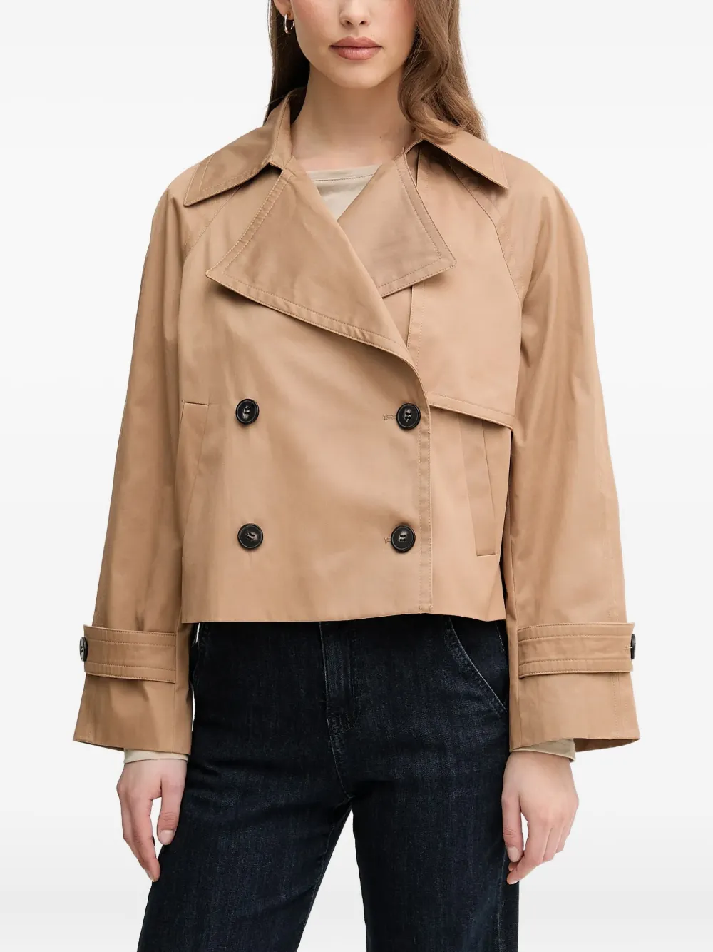 

Двубортный пиджак на пуговицах Benetton, светло-коричневый