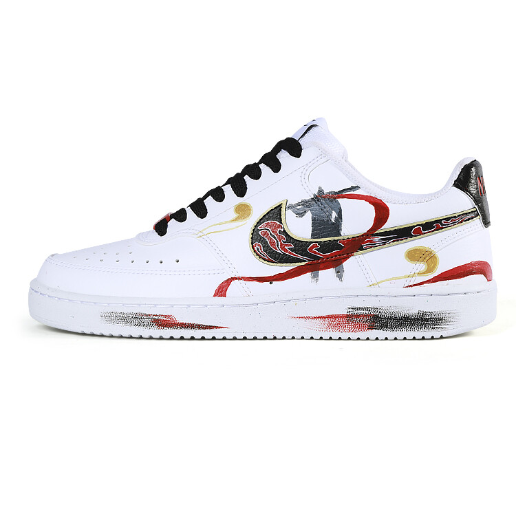 

Скейтбордные кеды Court Vision 1 унисекс с низким верхом, белый/черный/красный Nike