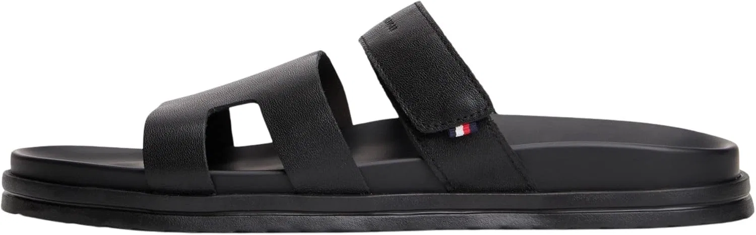 Мужские регулируемые сандалии Tommy Hilfiger Premium LTH Fm0fm05773 на плоской подошве, Black
