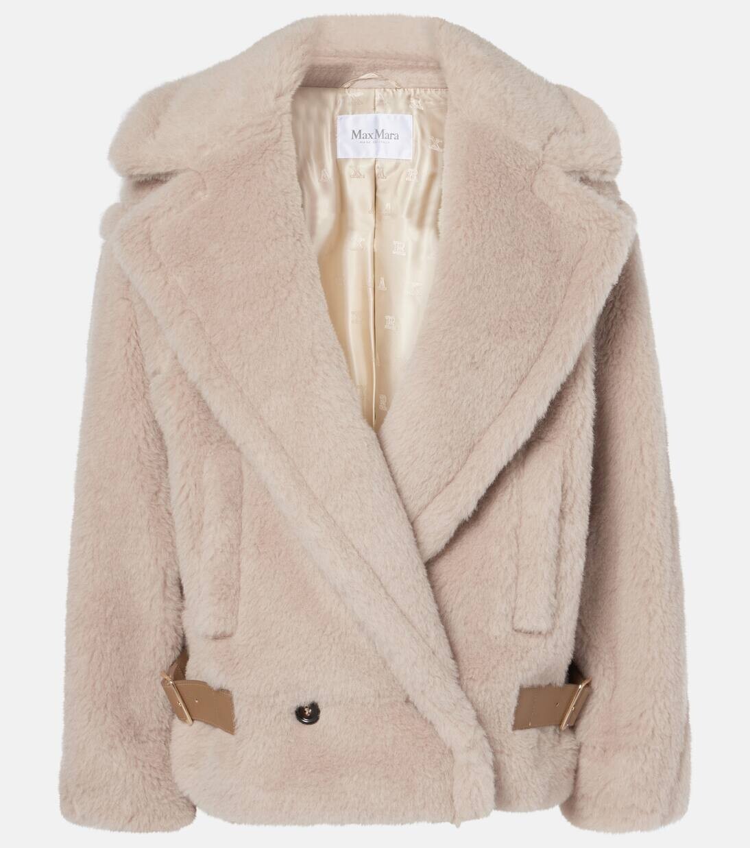 

Плюшевый жакет Radice из альпаки, шерсти и шелка Max Mara, цвет cacha