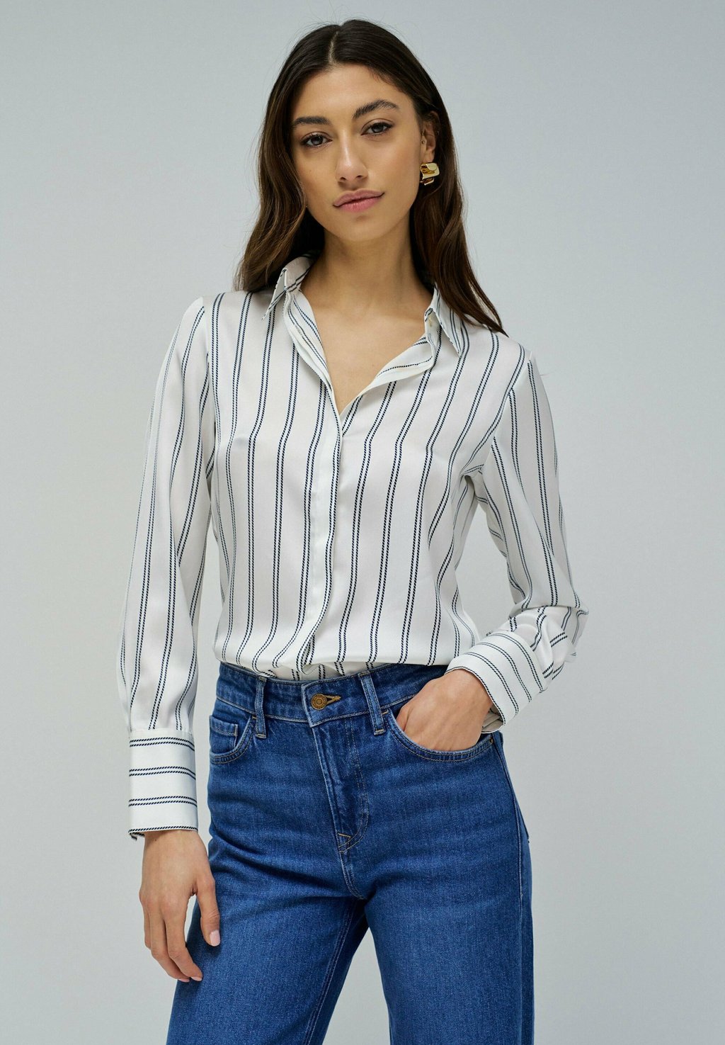 

Блузка на пуговицах REGULAR Salsa Jeans, синий