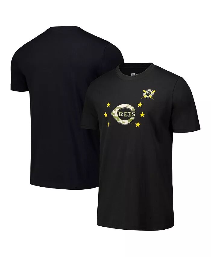 

Мужская черная футболка Cincinnati Reds 2024-Armed Forces Day New Era