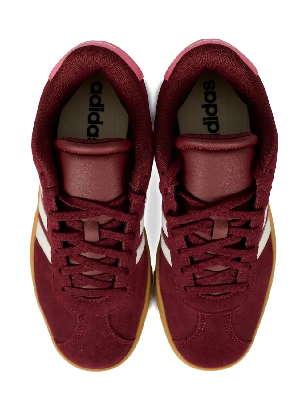 Кроссовки на платформе с полосками Adidas Kids, красный — фото 3