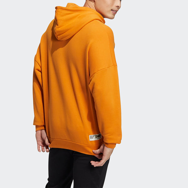 Толстовка men's neo ard hdy large logo printing orange Adidas, оранжевый — фото 3