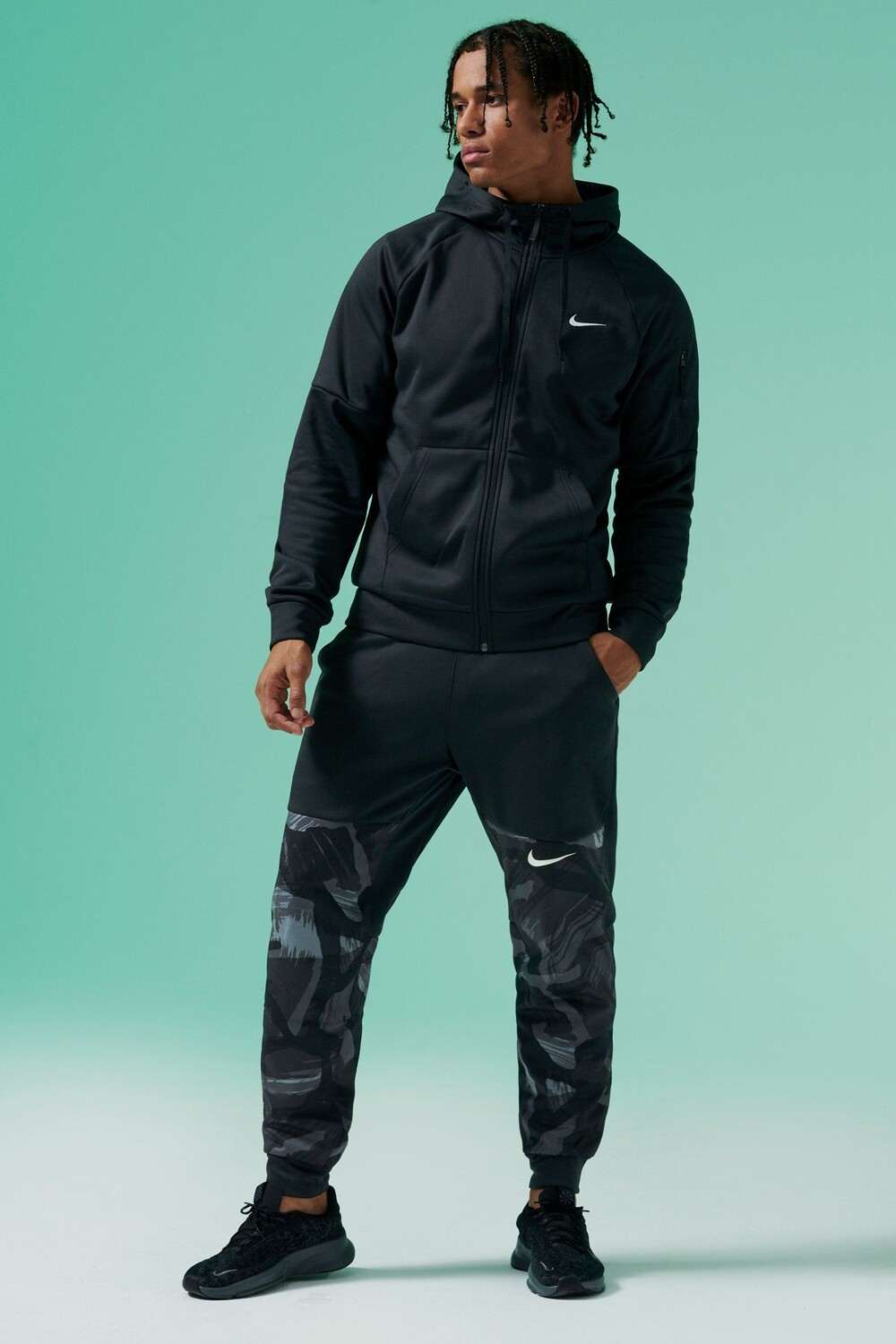 

Толстовка для фитнеса Therma-FIT на молнии Nike, черный