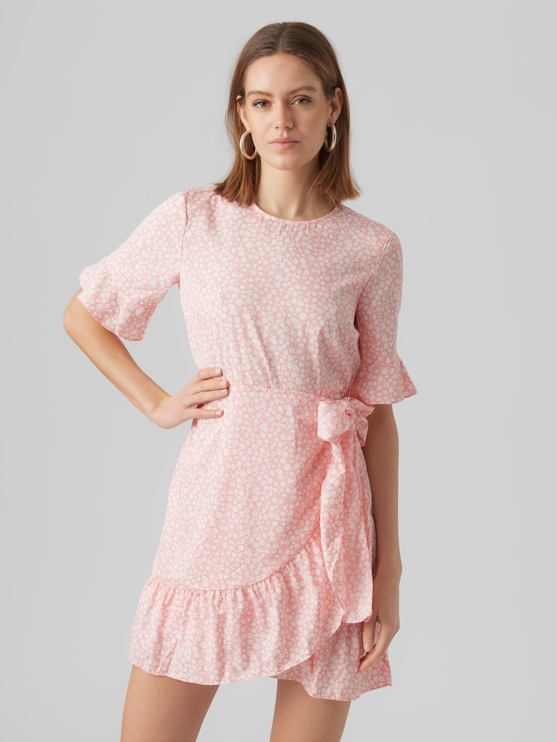 

Платье Vero Moda Kurzes Mini Wickel VMHENNA, розовый