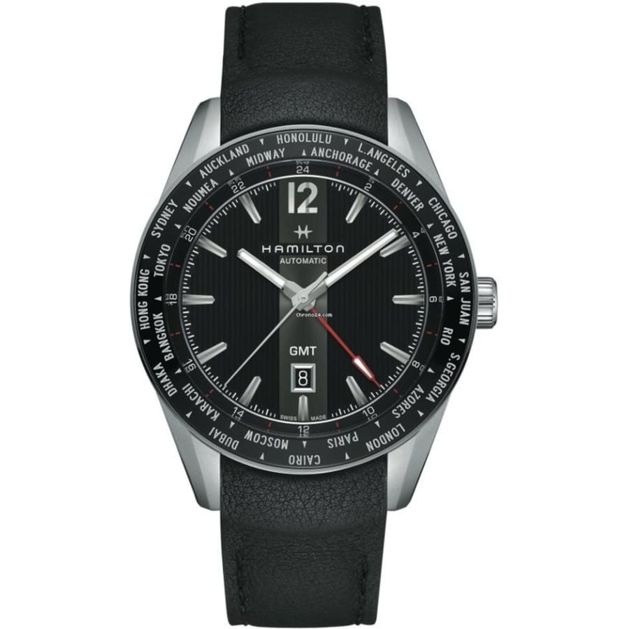 

Hamilton Broadway GMT черные автоматические мужские часы H43725731