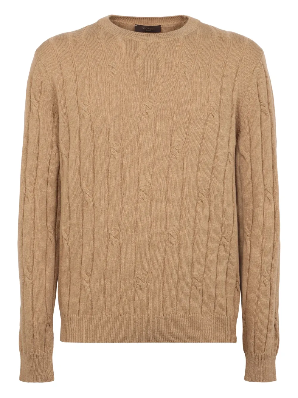 

Хлопковый свитер с косами slowear, коричневый