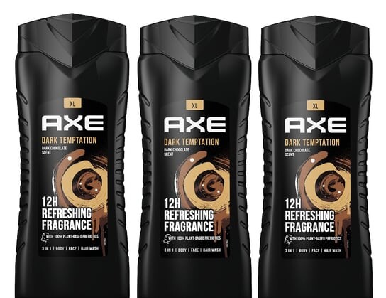 

Гель для душа, 3x400 мл Axe, Dark Temptation