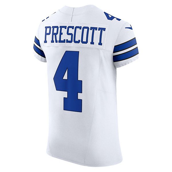 Мужская футболка Dallas Cowboys Vapor FUSE Elite белого цвета Dak Prescott Nike — фото 4