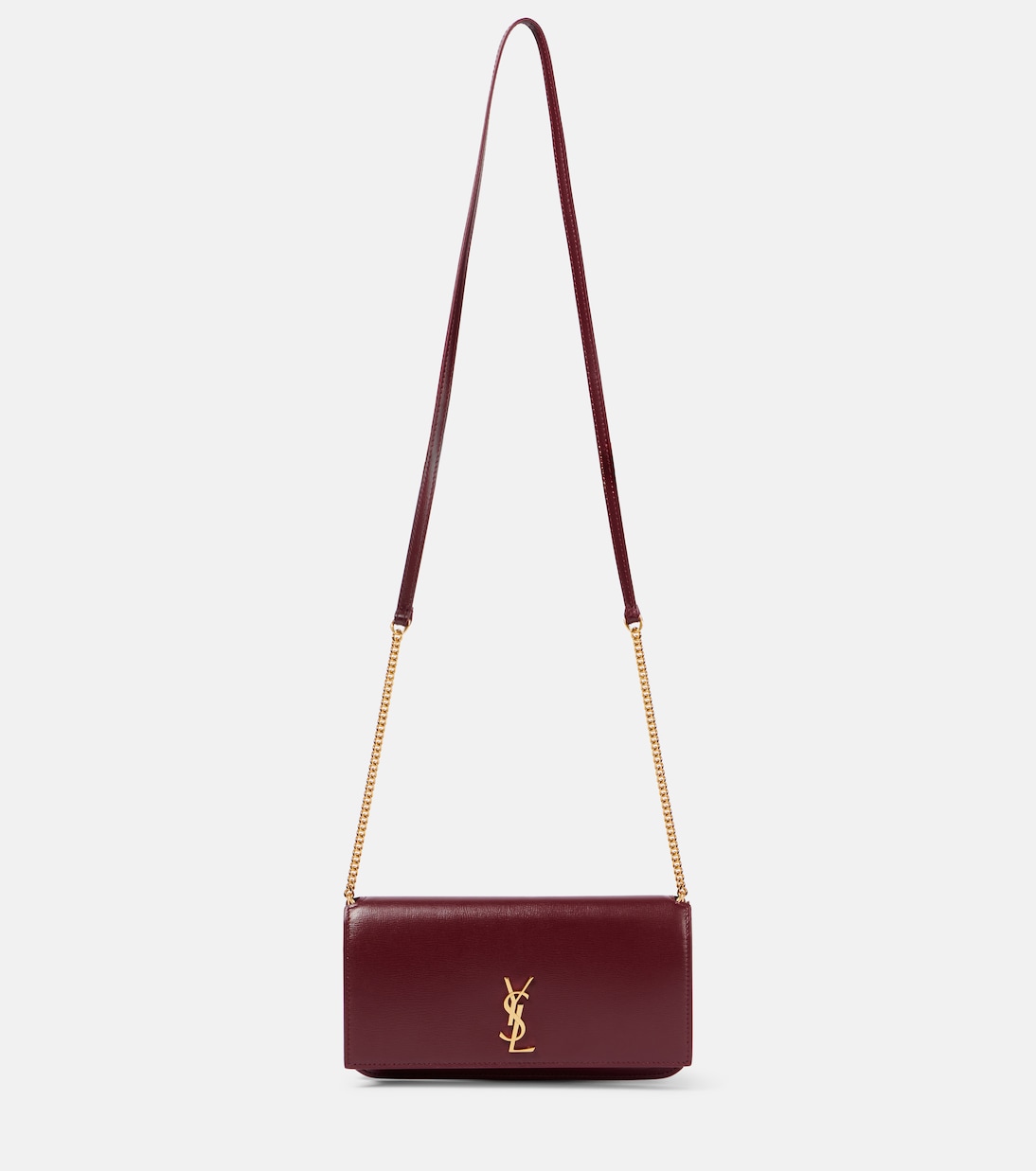 

Кожаная сумка-кроссбоди Cassandre Saint Laurent, Rouge Merlot