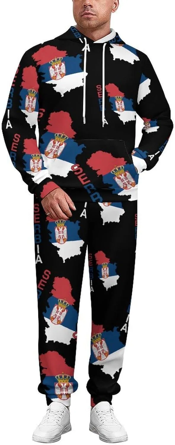 Толстовка и штаны с флагом Сербии, женский спортивный костюм, Style
