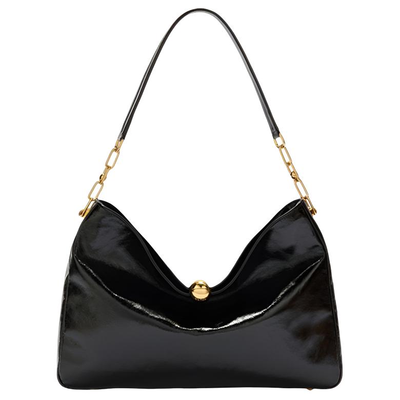 

Furla Кожаная сумка через плечо большая женская черная