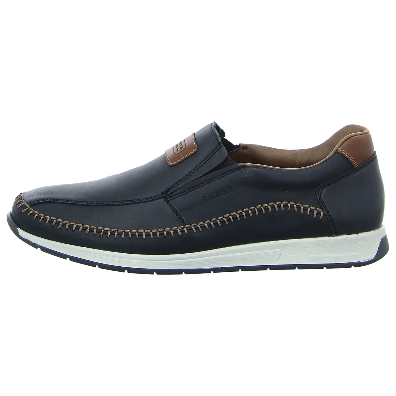 Slipper из кожи Rieker, синий — фото 2