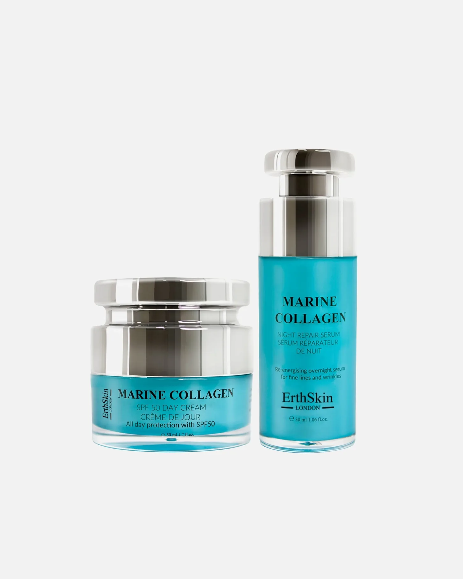 Набор ErthSkin London — Для ухода за лицом, восстанавливающий набор для дневного и ночного ухода в морской среде , 1 шт, 50 мл